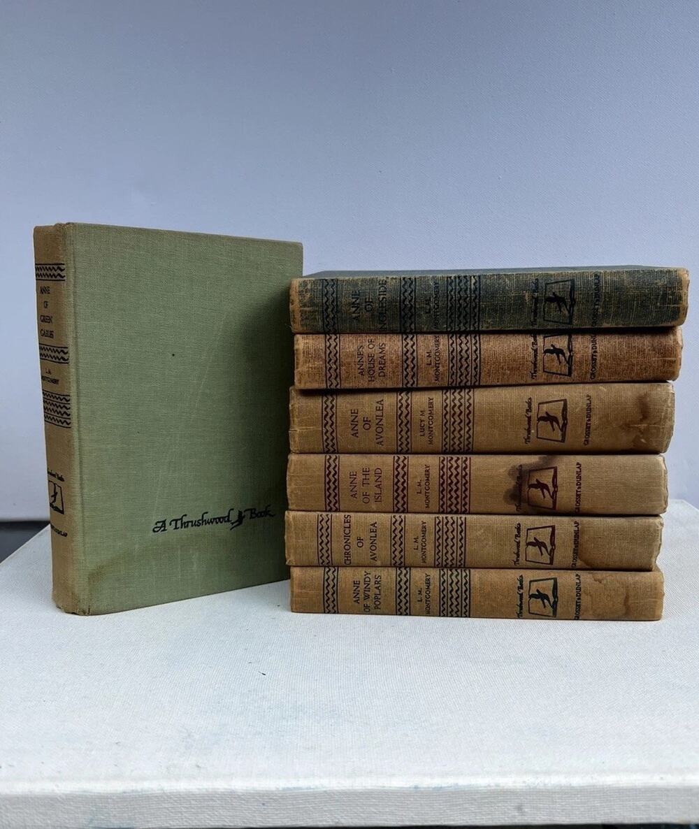 L.M. Montgomery Anne of Green Gables 7 Book Set Mixed Vintage Hardcover
